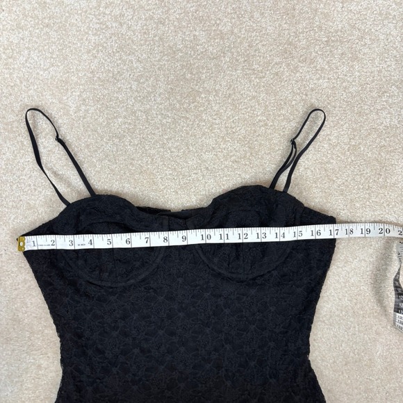 ASTR The Label Black Lace Bustier Mini Dress Open Back Womens Large NWOT - Picture 8 of 11